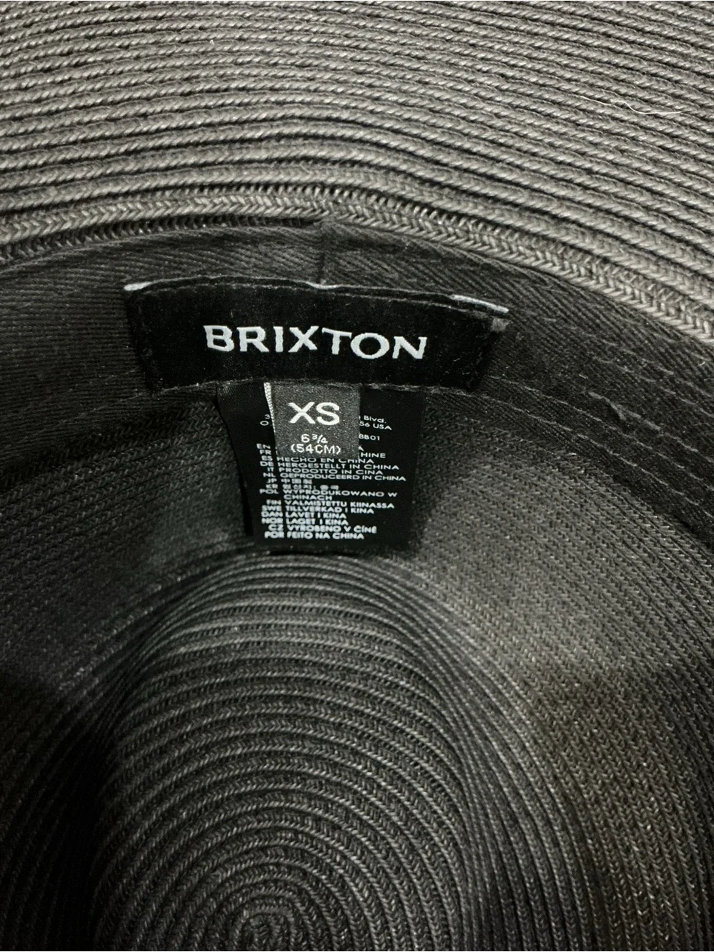 Brixton Wesley Black Straw Fedora with Brown Leather Band